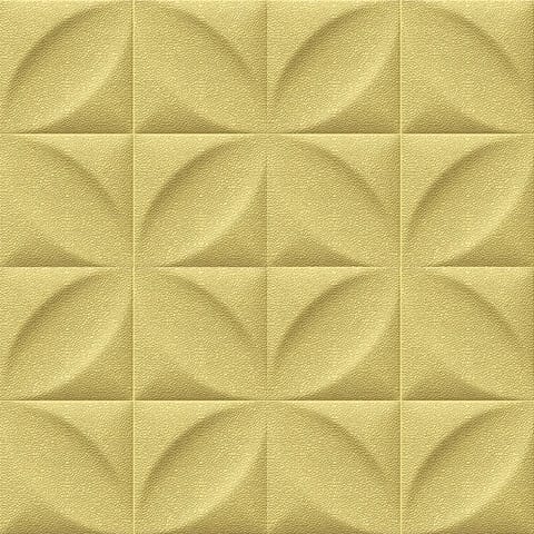 ورق جدران ثلاثي الابعاد ذهبي مربع  70*70 سم 6 م
