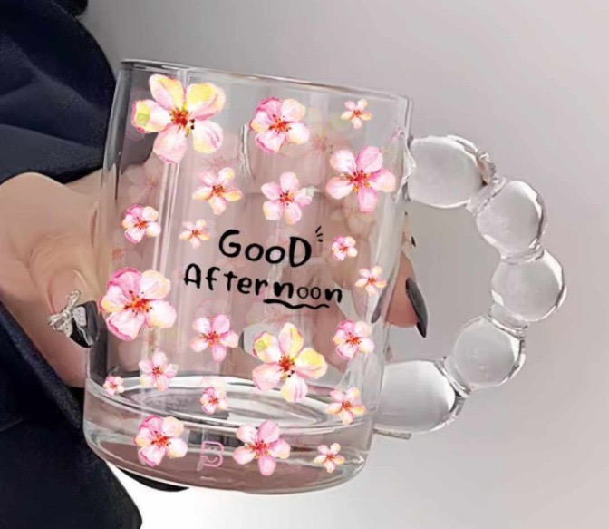 مج زجاج فلور يد بابيلز