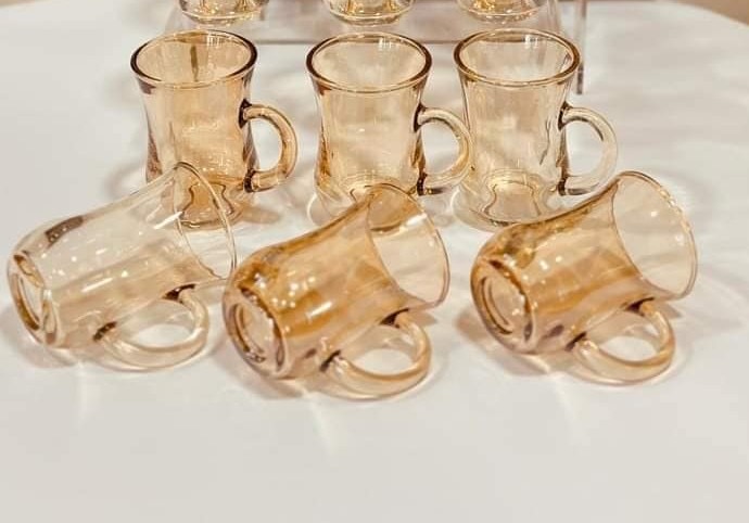 مجموعه فناجين قهوه وشاي جولد 6 حبه