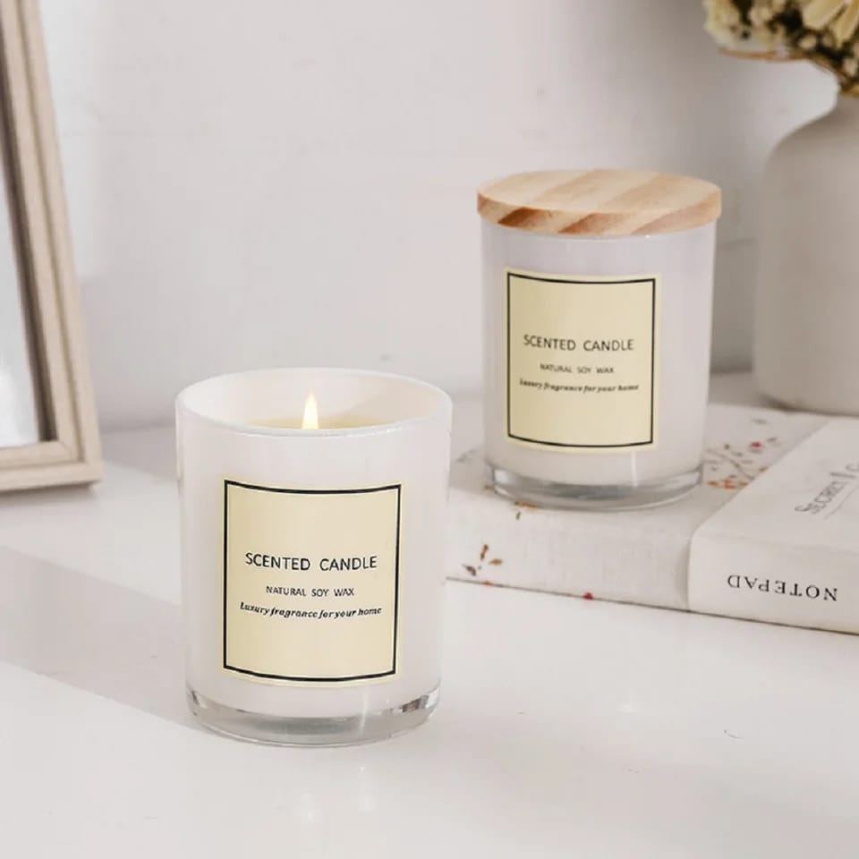 كاسه شمع معطر كاسه ابيض واسود 1 حبه