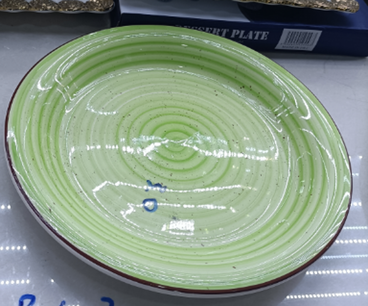 صحن بورسلين الوان مسطح سعه 10.5 بوصه