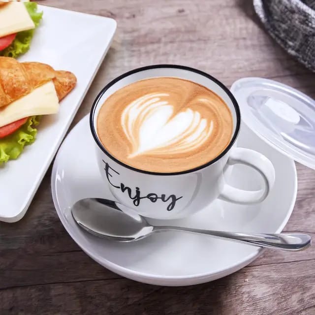 مج بورسلين ابيض Enjoy بيد