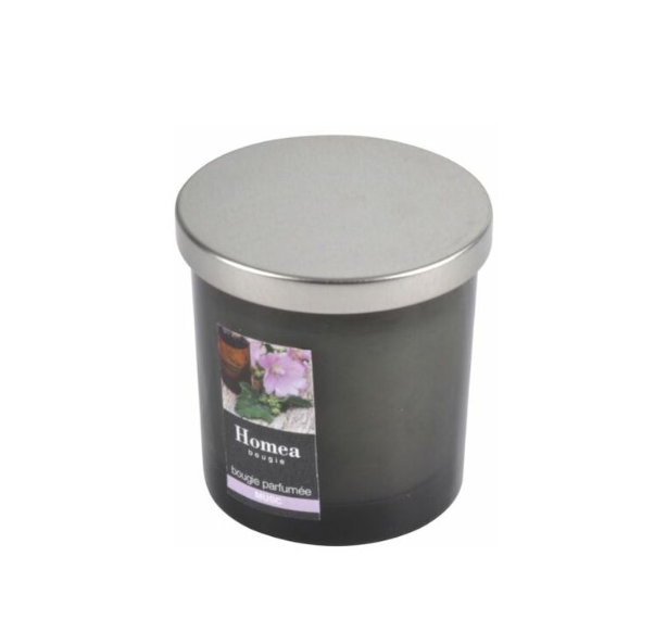 برطمان شمع معطر زجاجي فاميه حجم كبير بغطاء سيلفر 1 حبه