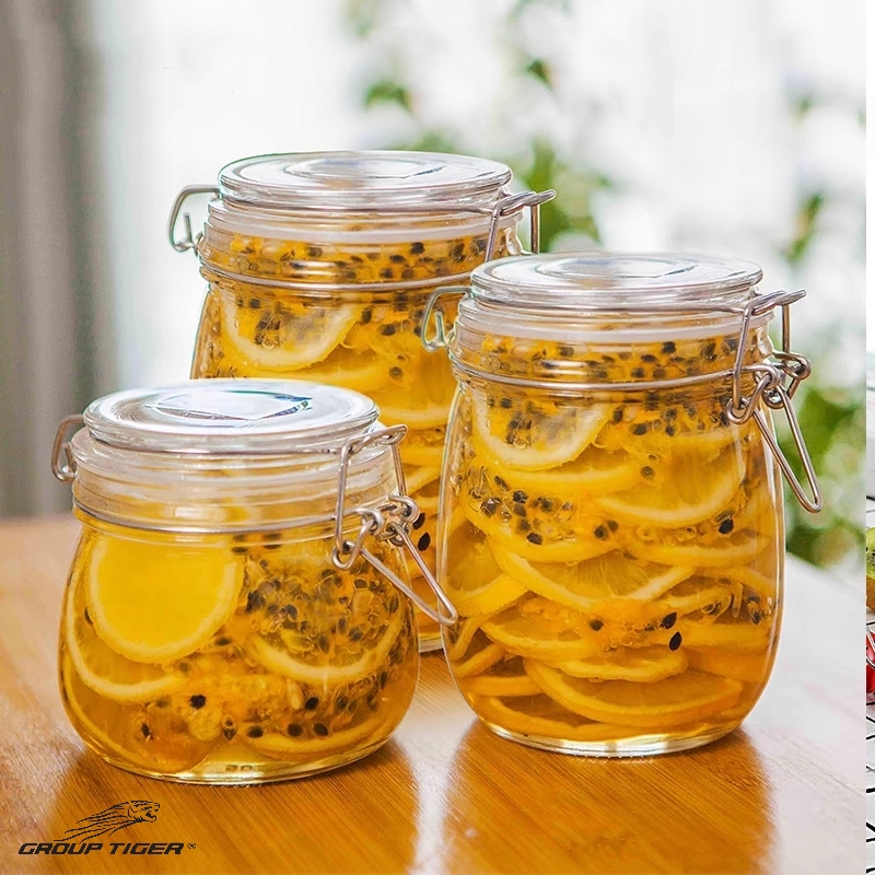 برطمان زجاج بقوليات غطاء كلبس ك