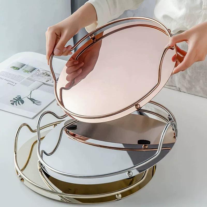 طقم صواني مرايا مستديره 2*1 ارشا