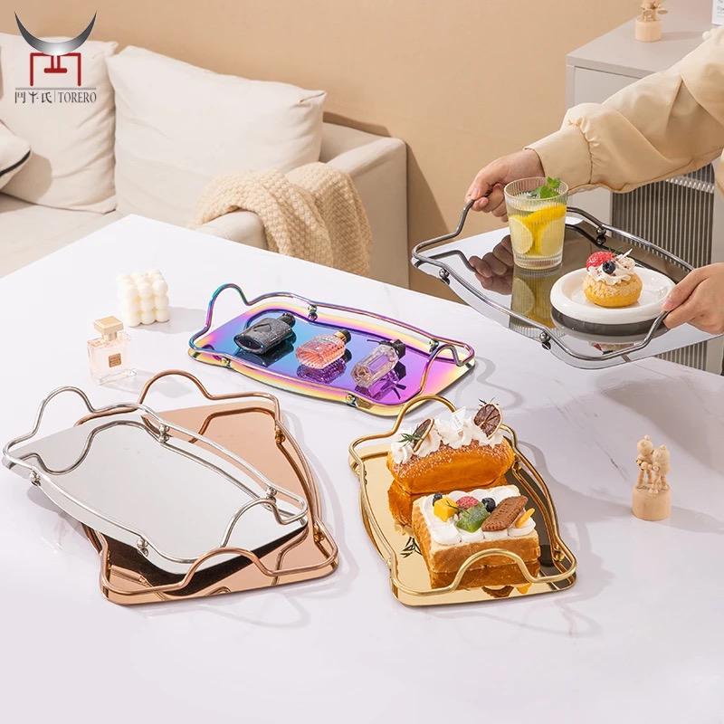 طقم صواني مرايا مستطيل 2*1 ارشا