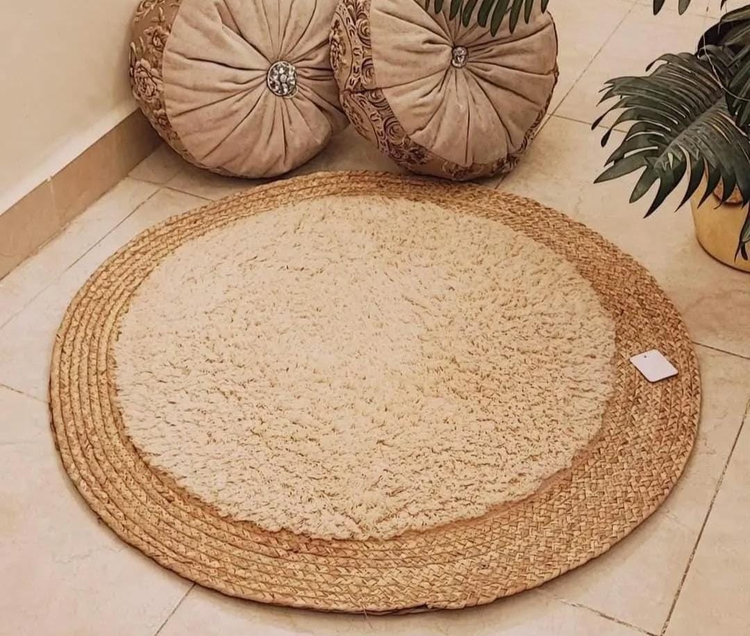 دعاسه ارضيات فرو بحرف خوص مستديره مقاس 80 cm