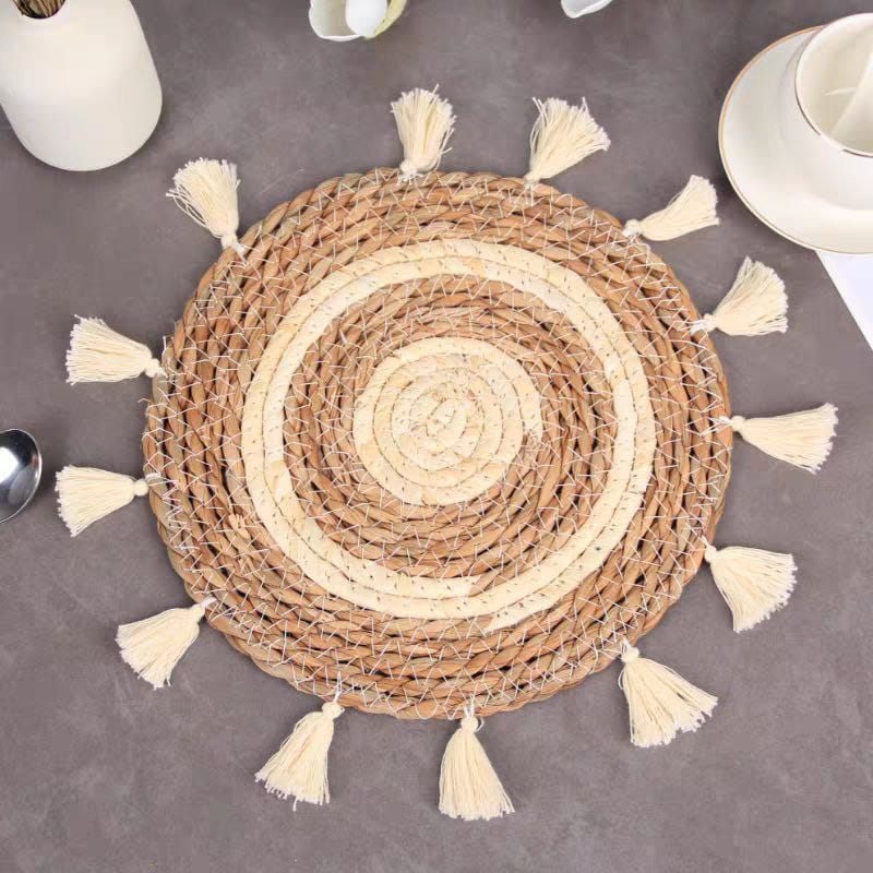 كوستر مائده دائري 2 لون فردي مقاس 30 cm