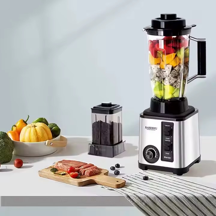 طقم خلاط بالمطحنه اسود بقاعده استيل 2 لتر 8500 W