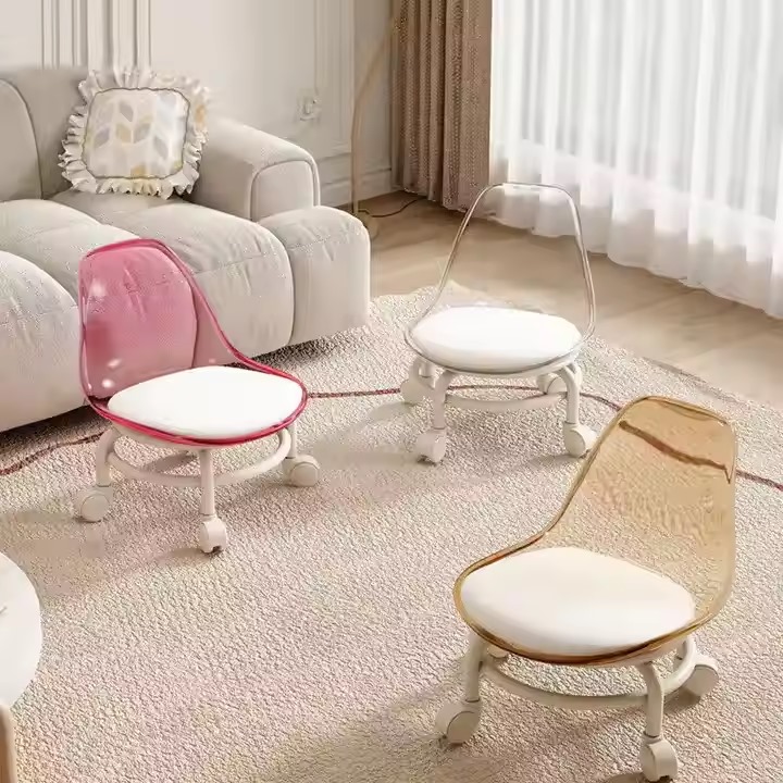 مقعد اكريلك الوان بأرجل متحركه 23*37 سم