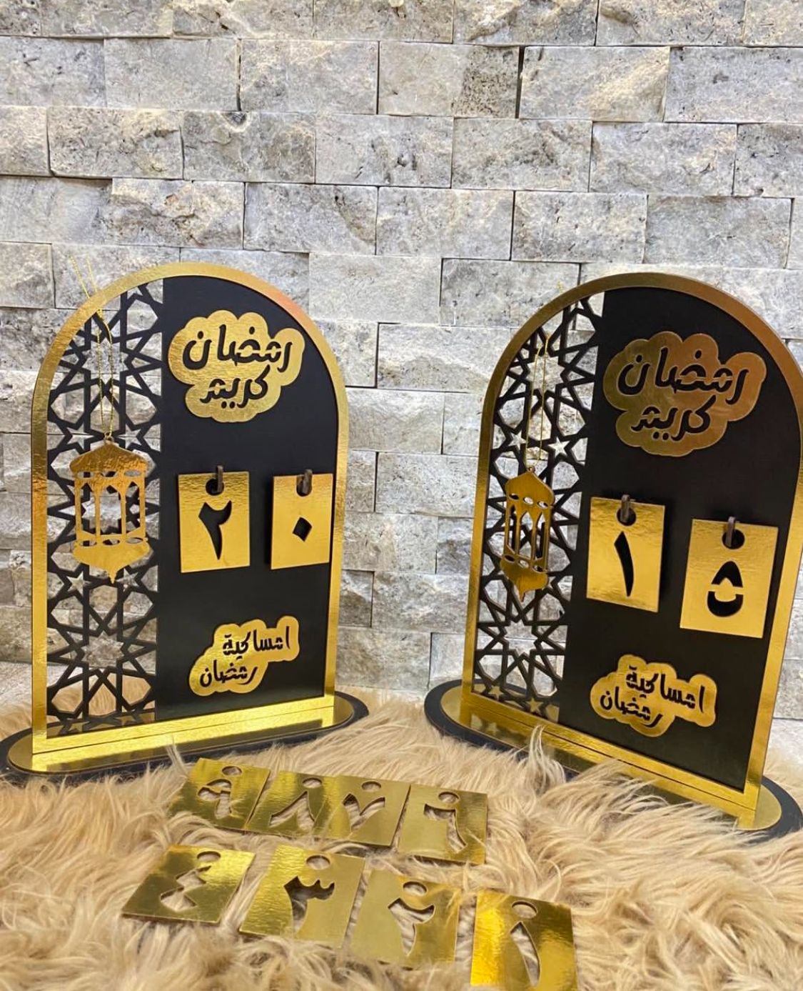 تقويم ديكور خشب رمضان كريم