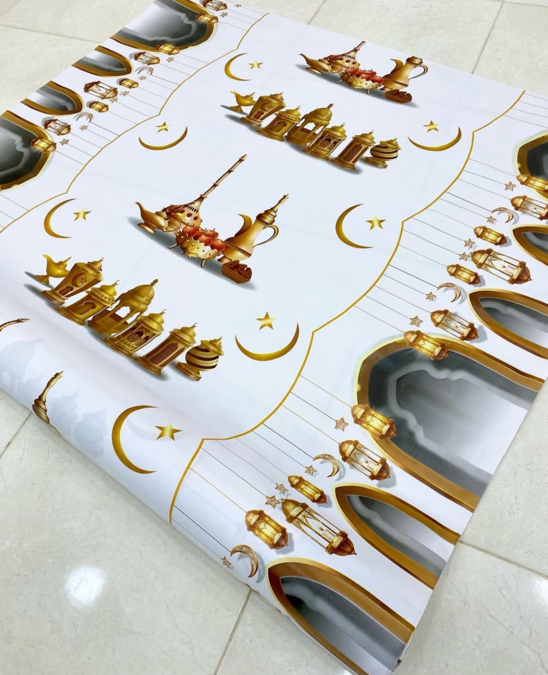 غطاء طاوله مقاوم للماء اشكال رمضان بالمتر