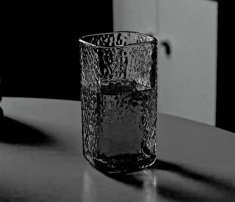 طقم اكواب زجاج فاميه مزخرف طويل 6 حبه
