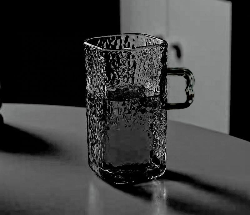 طقم اكواب زجاج فاميه مزخرف طويل 6 حبه