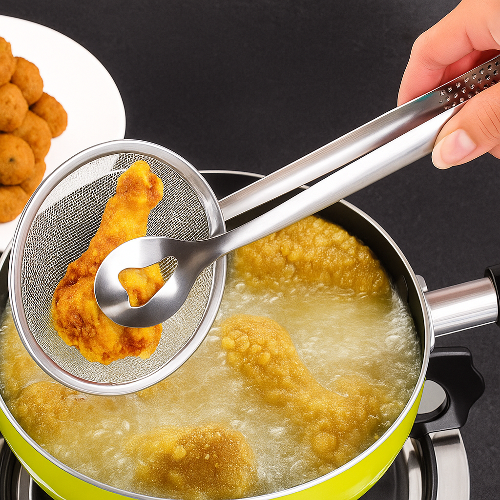 ملاقط تحمير استيل بالمصفاه 2*1