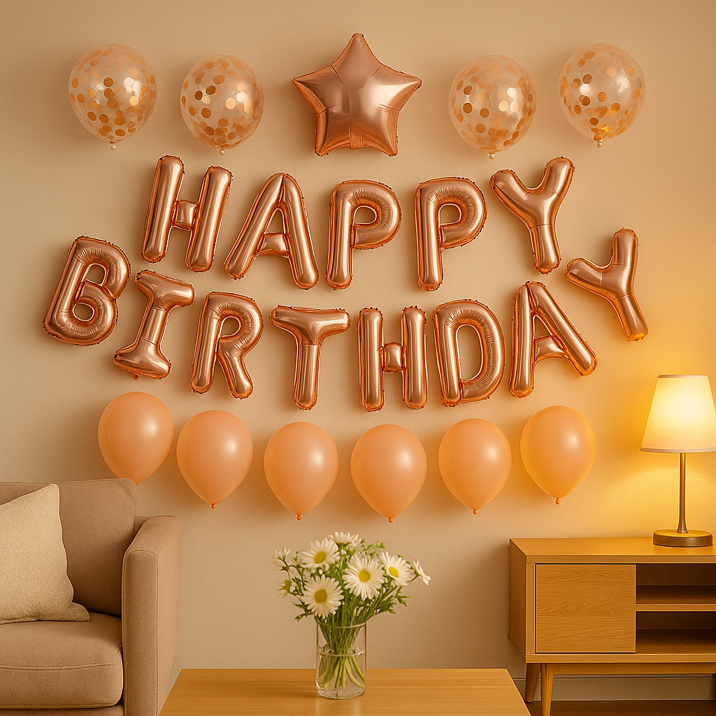 حروف HAPPY BIRTHDAY جولد
