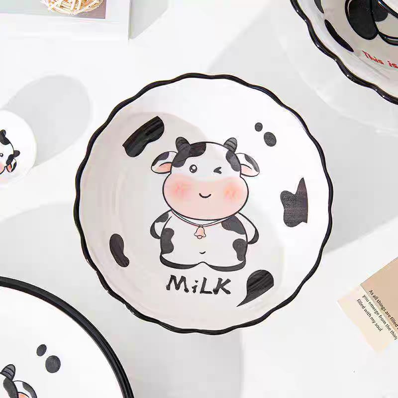 طبق بورسلين مدور COW