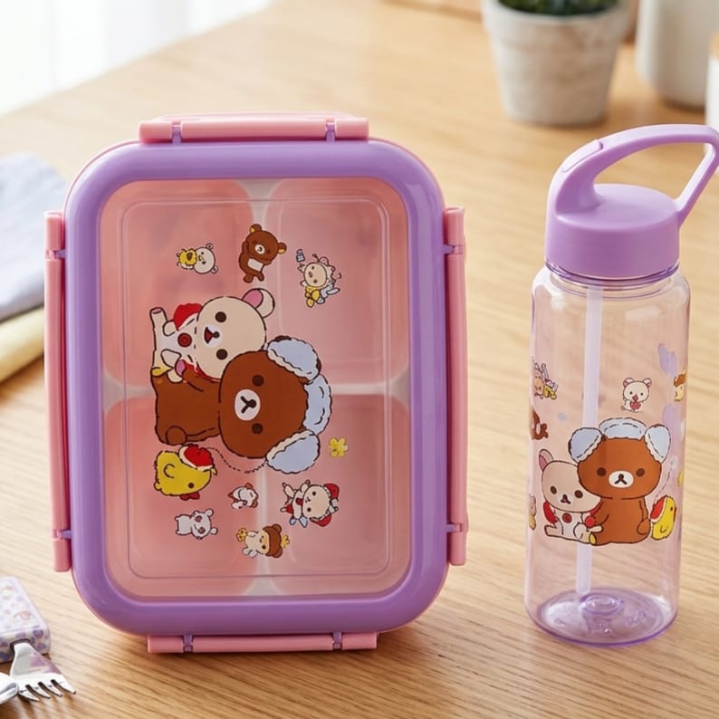 لانش بوكس بلاستيك مستطيل الوان اشكال Bear