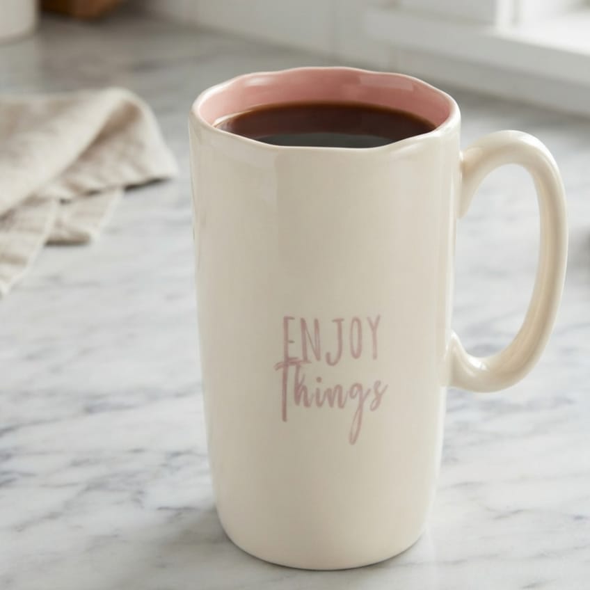 مج ماغنسيوم فرداني ابيض قلب بينك بيد Enjoy