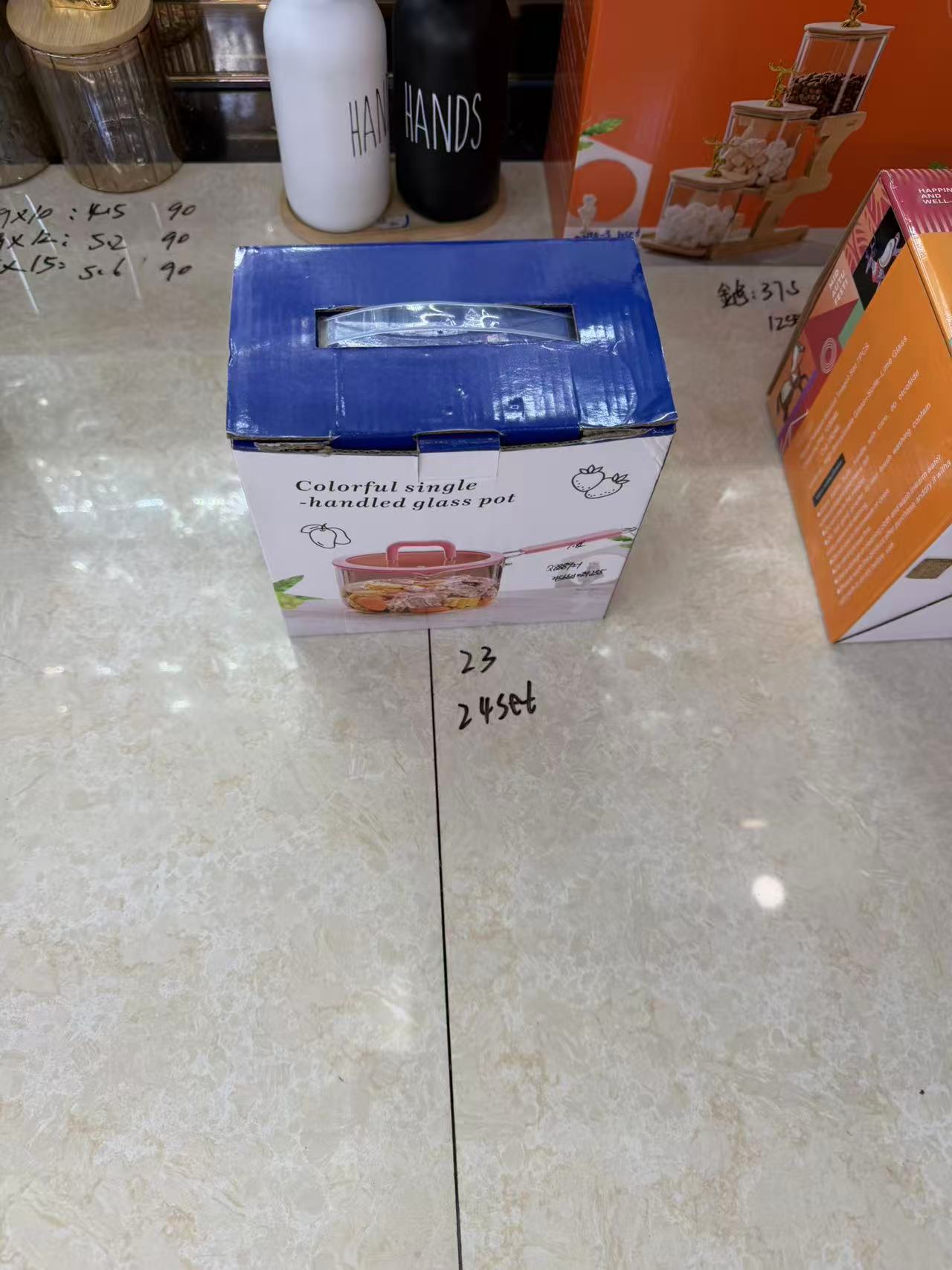 كسروله زجاج بيركس شفاف بغطاء ويد بينك