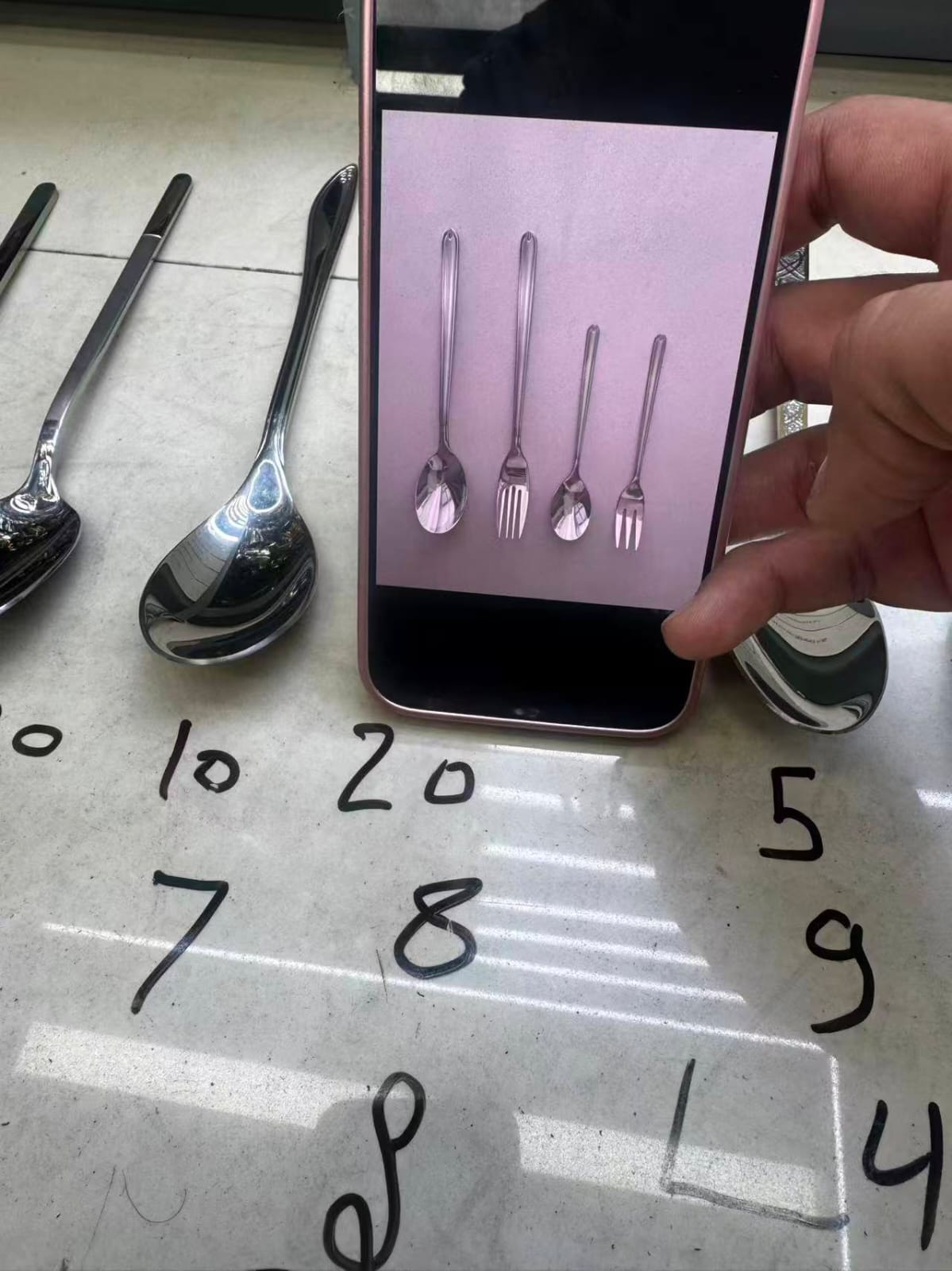 طقم معالق 24 ق استيل  ساده مط