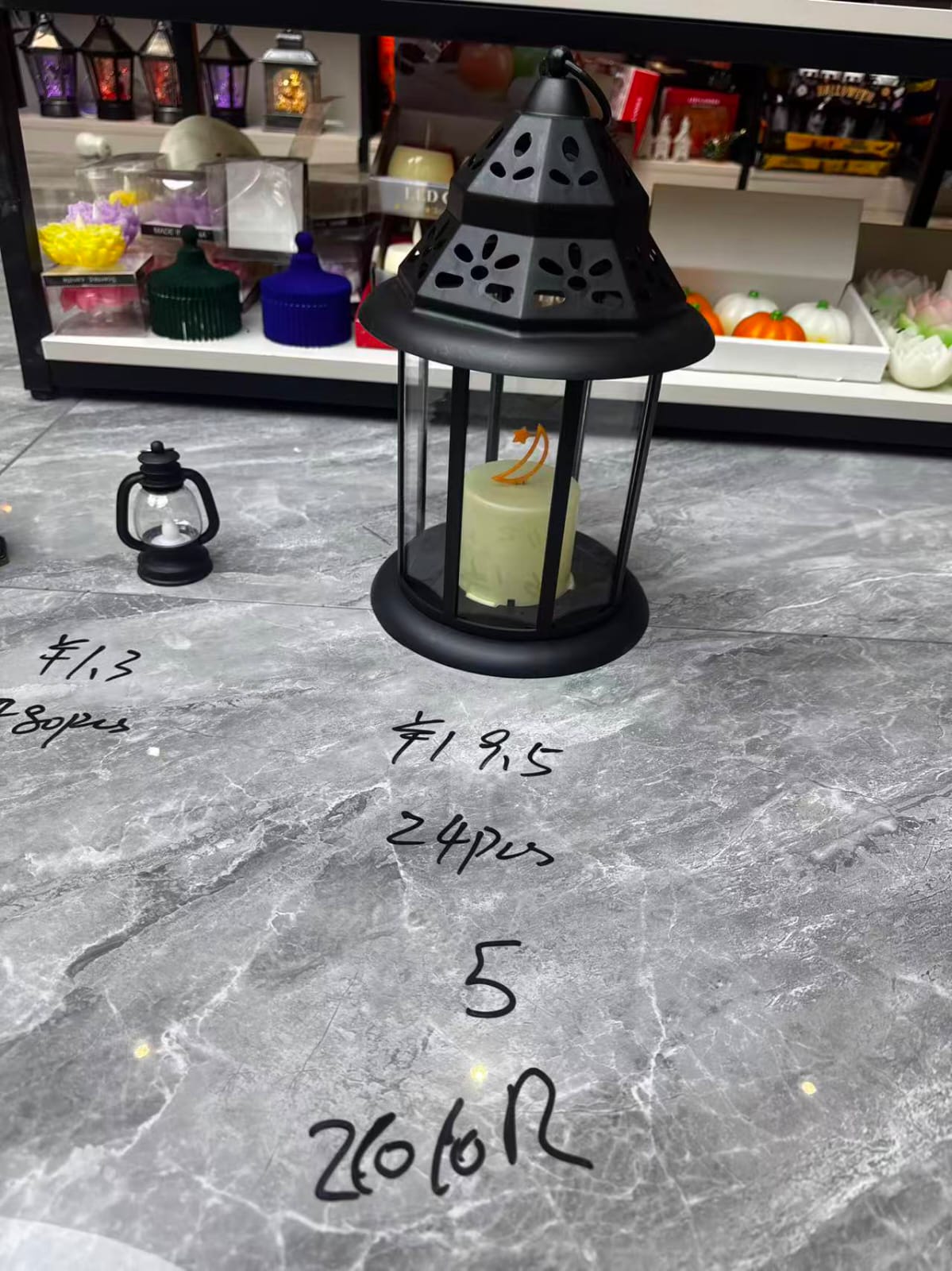 فانوس رمضان مزخرف 2 لون شمعه LED