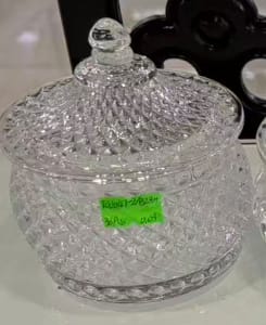 سكريه زجاج مدور سمبوكسات بغطاء